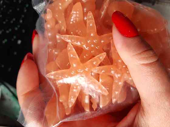 Набор люминесцентных камней оранжевые, светятся желтым - 10штук в наборе (размер одного камня 1,5-2,5см) Киев