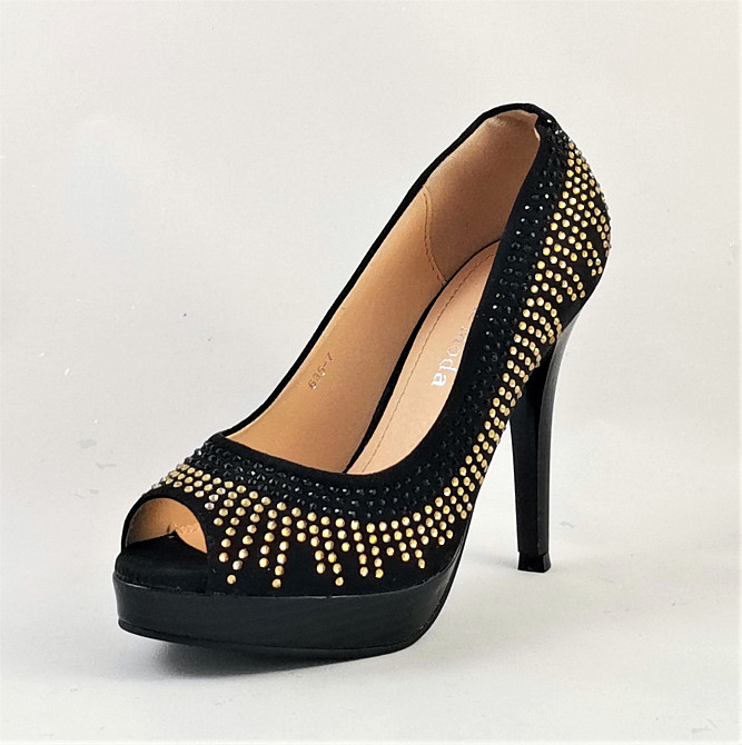 Жіночі Чорні Туфлі на Каблуці Шпильке Замшеві Модельні (розміри: 36,37,38,39,40,41) — 35-7 Дніпро - фото 7