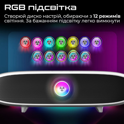 Акустична система Promate Delta-X 20W White (delta-x.white) Вінниця - фото 3