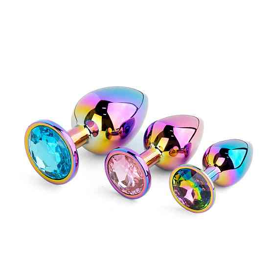 Набір плагів Jewellery Multicolor PLUG SET, різнокольоровий Sex Aura Київ