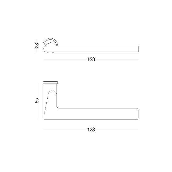 РУЧКА ДЛЯ ДВЕРЕЙ БЕЗ РОЗЕТКИ FLAT Київ