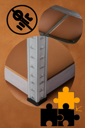 Металевий стелаж 150×75×30 см з п’ятьма міцними полицями — вантажність 175 кг на кожну полицю, виготовлено в Польщі. Львів