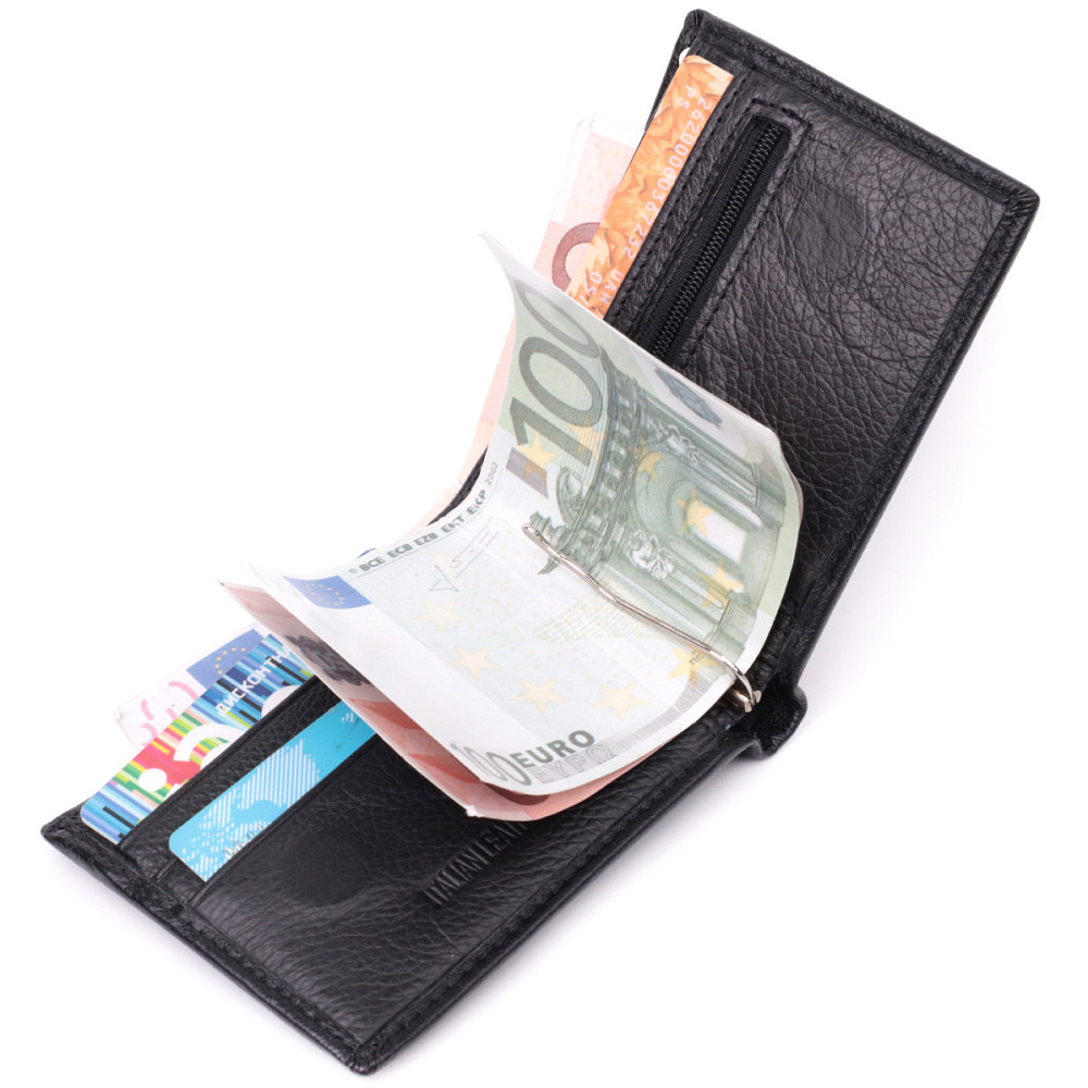 Кошелек-зажим из натуральной кожи ST Leather 22476 Черный Киев - изображение 7