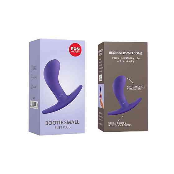 Анальная пробка Fun Factory BOOTIE, S, фиолетовая, диаметр 2,8 см, тонкий ограничитель Sex Aura Киев