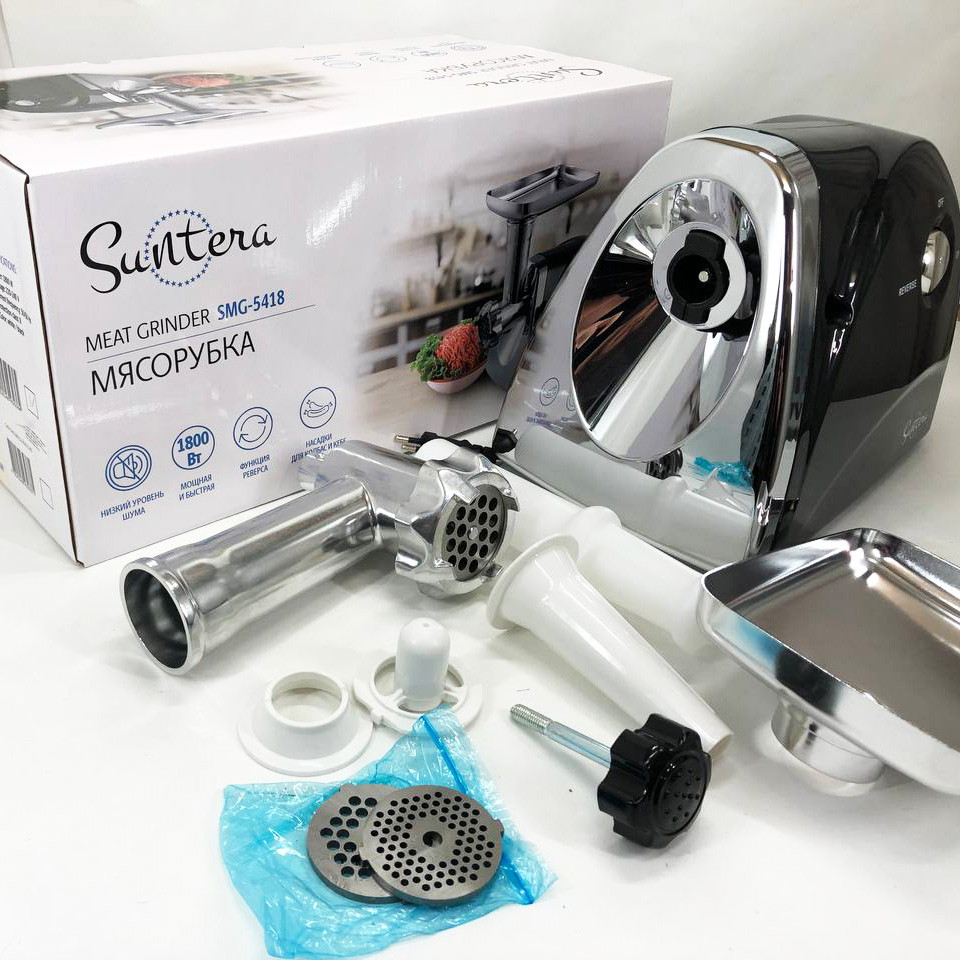 М'ясорубка настільна професійна Suntera SMG-5418B 1800 Вт, М'ясорубка реверс насадки TU-66 Львів - фото 2