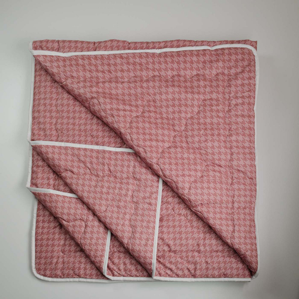 Одеяло конопляное зимнее Сатин Пе-де-пуль YouStar двуспальное 170х210 см (Розовый) Сумы - изображение 5