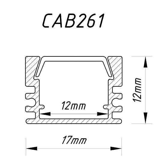 Профіль для світлодіодної стрічки Feron CAB261 Харків