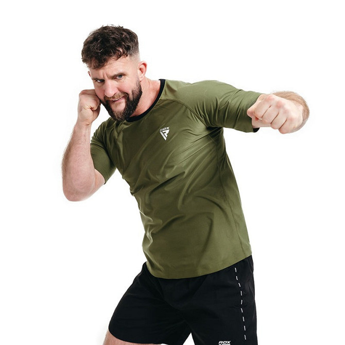 Чоловіча футболка RDX M1 з ефектом сауни Army Green M Кам'янське - фото 5