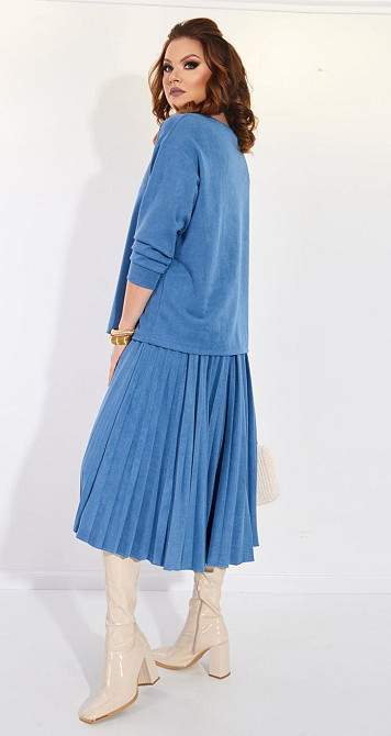 Замшевий костюм зі спідницею плісе (50) Київ - фото 7