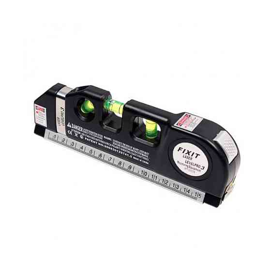 Лазерний рівень із вбудованою рулеткою FIXIT Laser Level Pro 3 4в1 рулетка лінійка 13793 Київ
