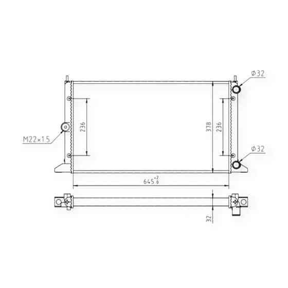 Радиатор двигателя Фольцваген Sharan, Сеат Alhambra, Форд Galaxy 1.8-2.8i, D (95-10) охлаждения Мукачево