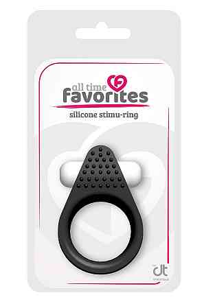 Эрекционное кольцо LIT-UP SILICONE STIMU RING 1, BLACK Sex Aura Киев
