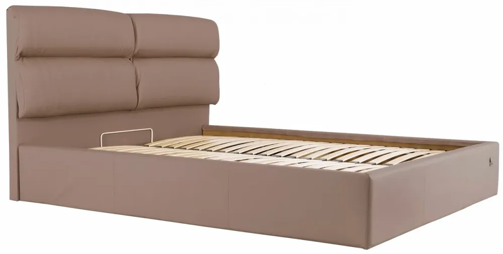 Кровать Oxford Comfort 140 х 190 см Fly 2213 С подъемным механизмом и нишей для белья Светло-коричневый Киев - изображение 1