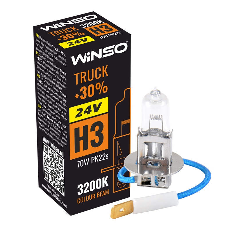 Галогенова лампа Winso H3 24V 70W PK22s TRUCK +30% Львів - фото 1