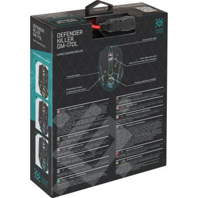Мышка Defender Killer GM-170L Black (52170) Винница - изображение 8