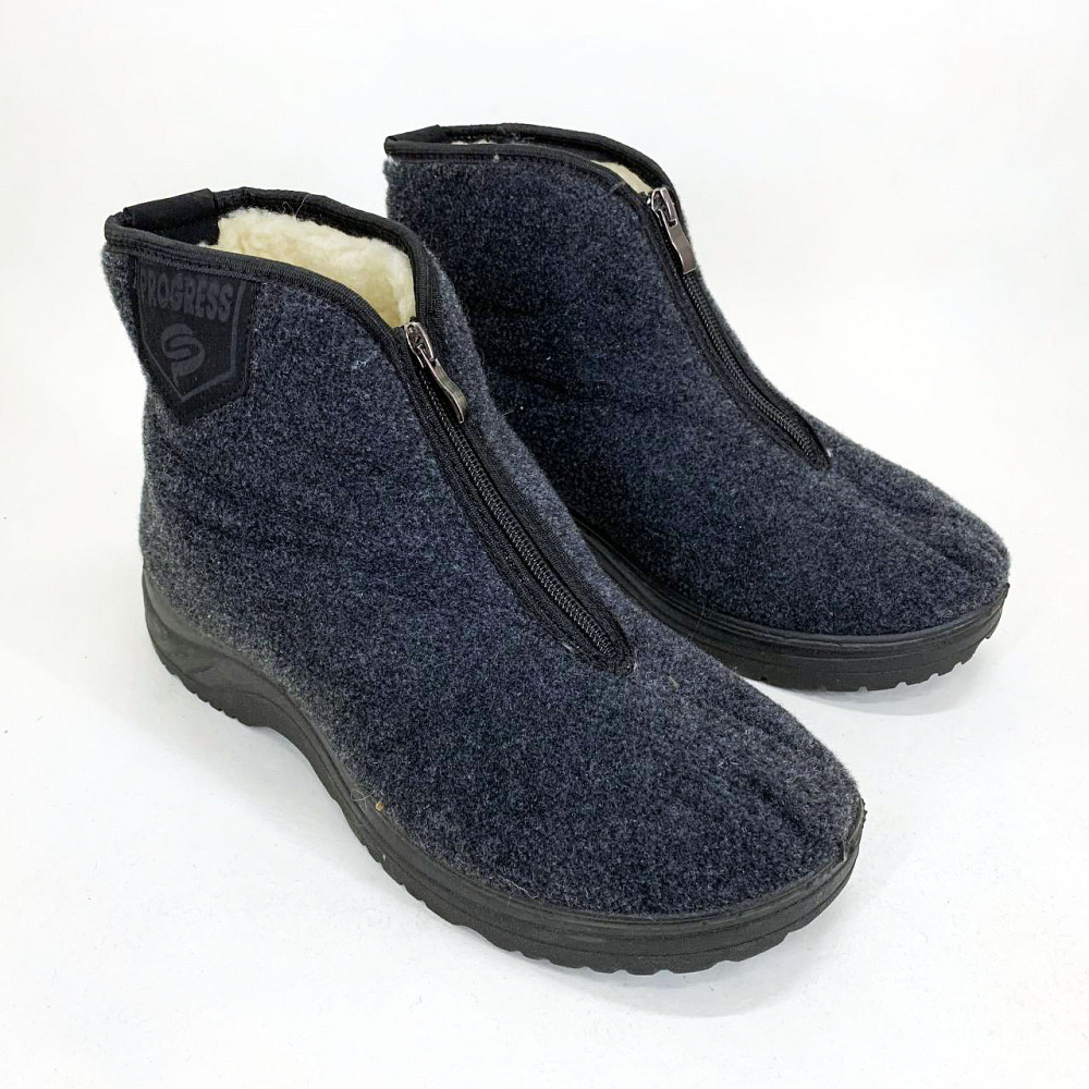 Гумові утеплені чоботи чоловічі короткі 44р 29см, Зручні робочі чоботи, Робоче спецобув'я LW-33 Львів - фото 16