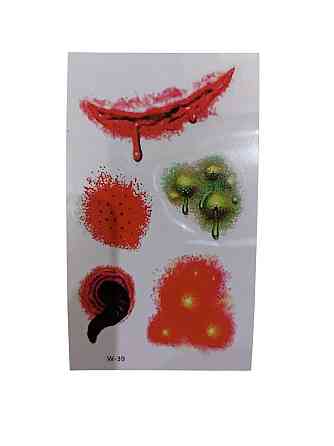 Тату Хелловін стікери рани 10 на 6 см різнобарвний Київ