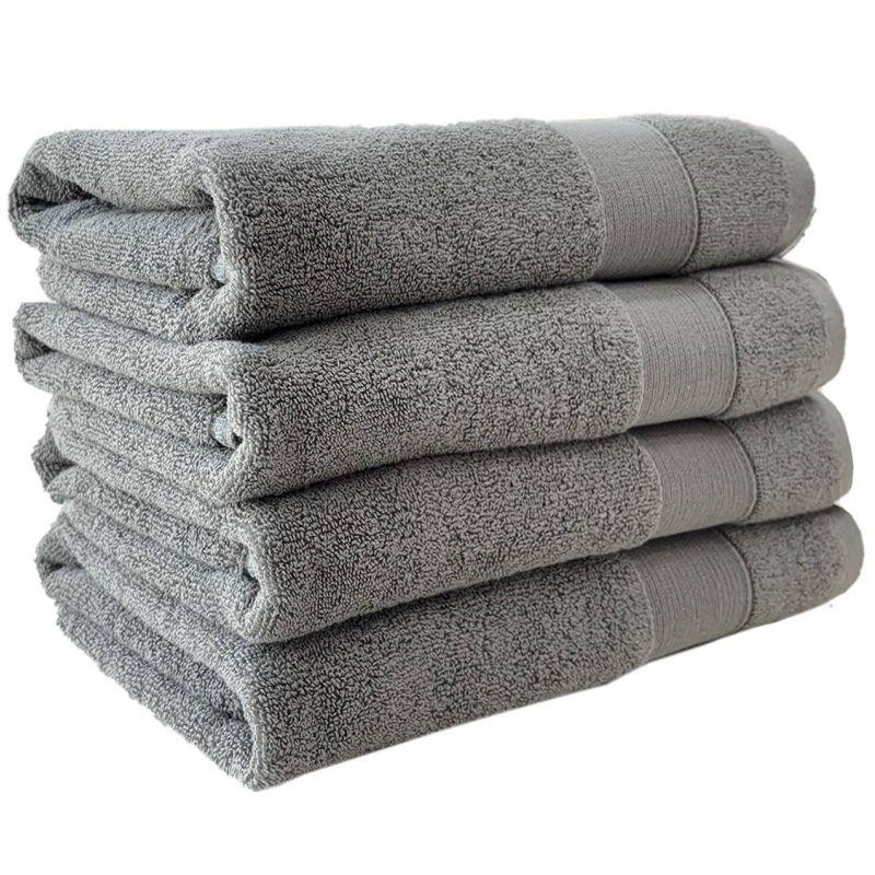 Набор Полотенец Махровых для рук и лица (Хлопок) Lovely Svi 4 шт в подарочном пакете размер: 50 x 90 см Серый Киев - изображение 1