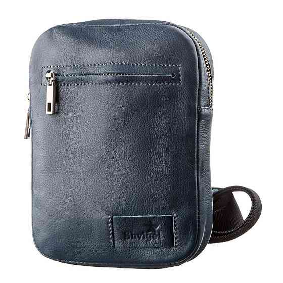 Мужская кожаная сумка Синяя (SHVIGEL) Киев