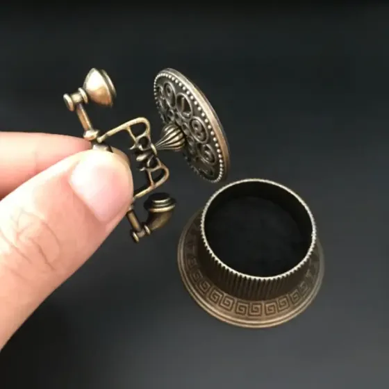 Металевий тримач для пахощів «Антикварний телефон» – для конусів та хмаринок Київ