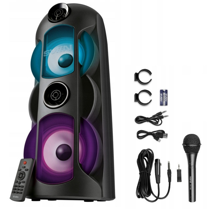 Портативна bluetooth колонка з підсвічуванням і караоке SVEN (PS-720) 80 Вт Нововолинськ - фото 1