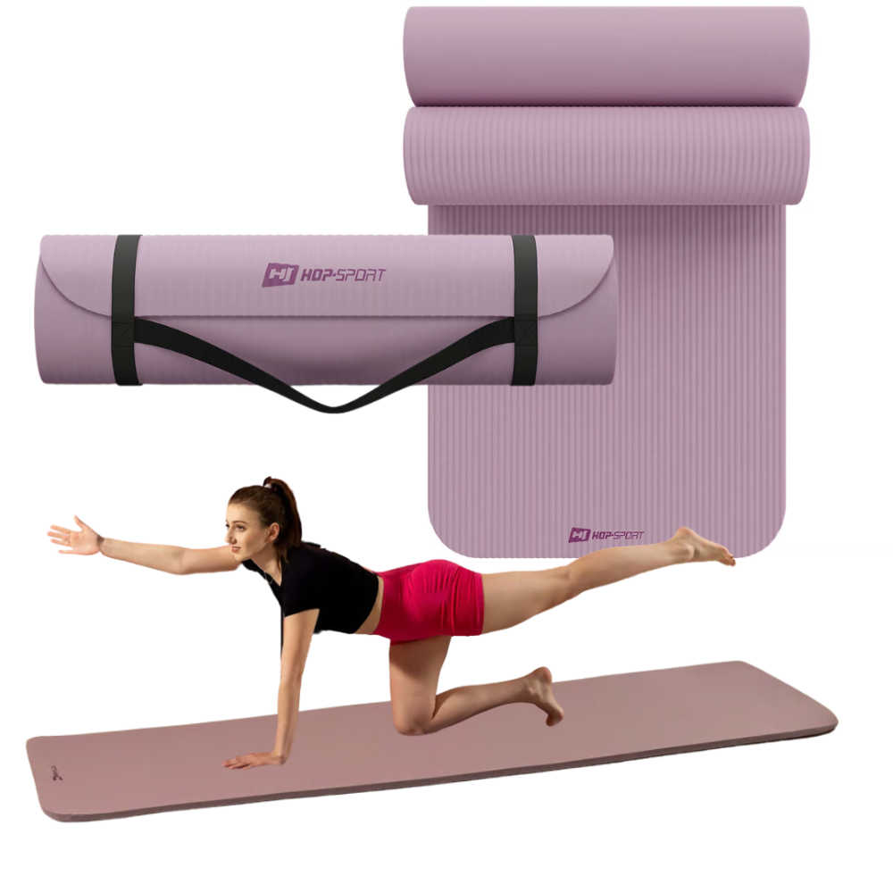 Коврик для йоги Hop-Sport HS-NB010GM NBR 1см лавандовий Київ - фото 7