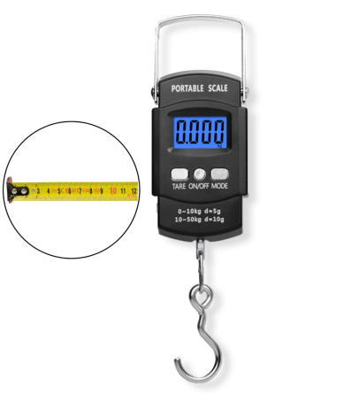 Кантер електронний 649, 50 кг (10 г) з рулеткою Дніпро