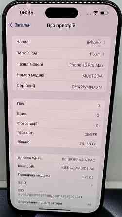 Apple iPhone 15 Pro Max 256gb blue. Київ