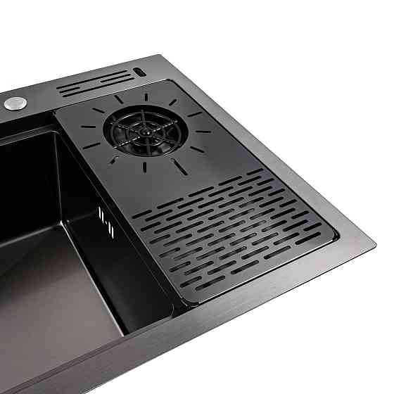 Кухонна мийка чорна PVD 78*46 Platinum Handmade Коломыя