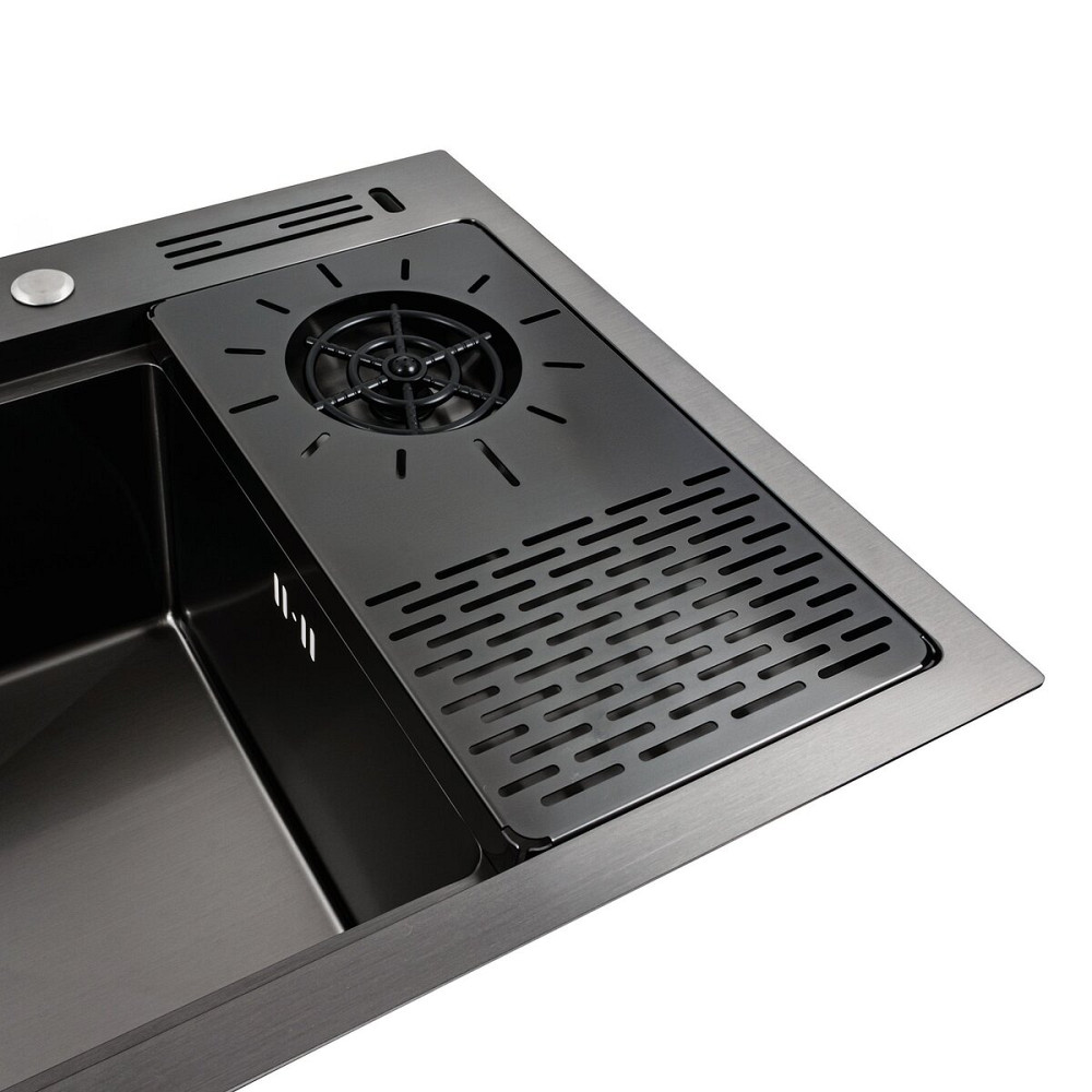 Кухонна мийка чорна PVD 78*46 Platinum Handmade Коломыя - изображение 5