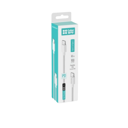 Кабель USB PD Type-C/Type-C ColorWay CW-CBPDCC055-WT 3,0A 60W 1м білий Житомир