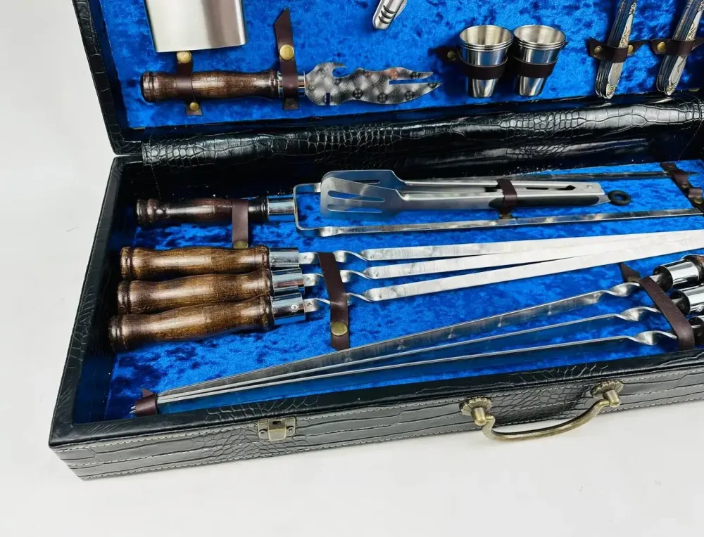 Набори шампурів, Набір шампурів у шкіряному кейсі VIP 8 Шампури, вертіла Тернопіль - фото 5