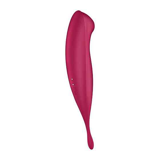 Вибратор с волновой стимуляцией Satisfyer Twirling Pro+ с приложением, красный Sex Aura Киев