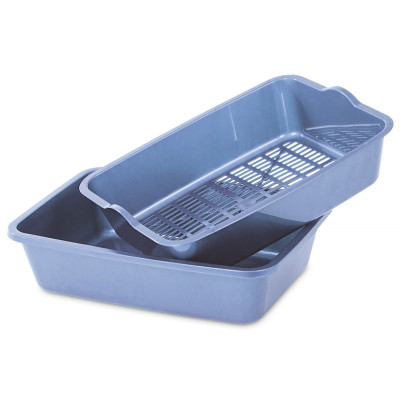 Туалет для кошек Природа Барсик глубокий с сеткой (цвета в ассортименте) (4823082403806) Винница - изображение 1