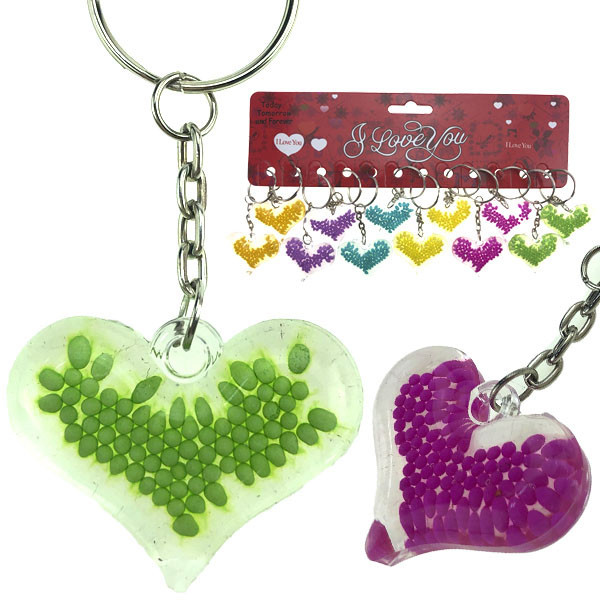 Брелок для ключів для дівчини Серце 12 шт Київ - фото 1
