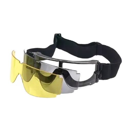 Тактичні окуляри маска Goggles + змінні лінзи (Black) Вінниця