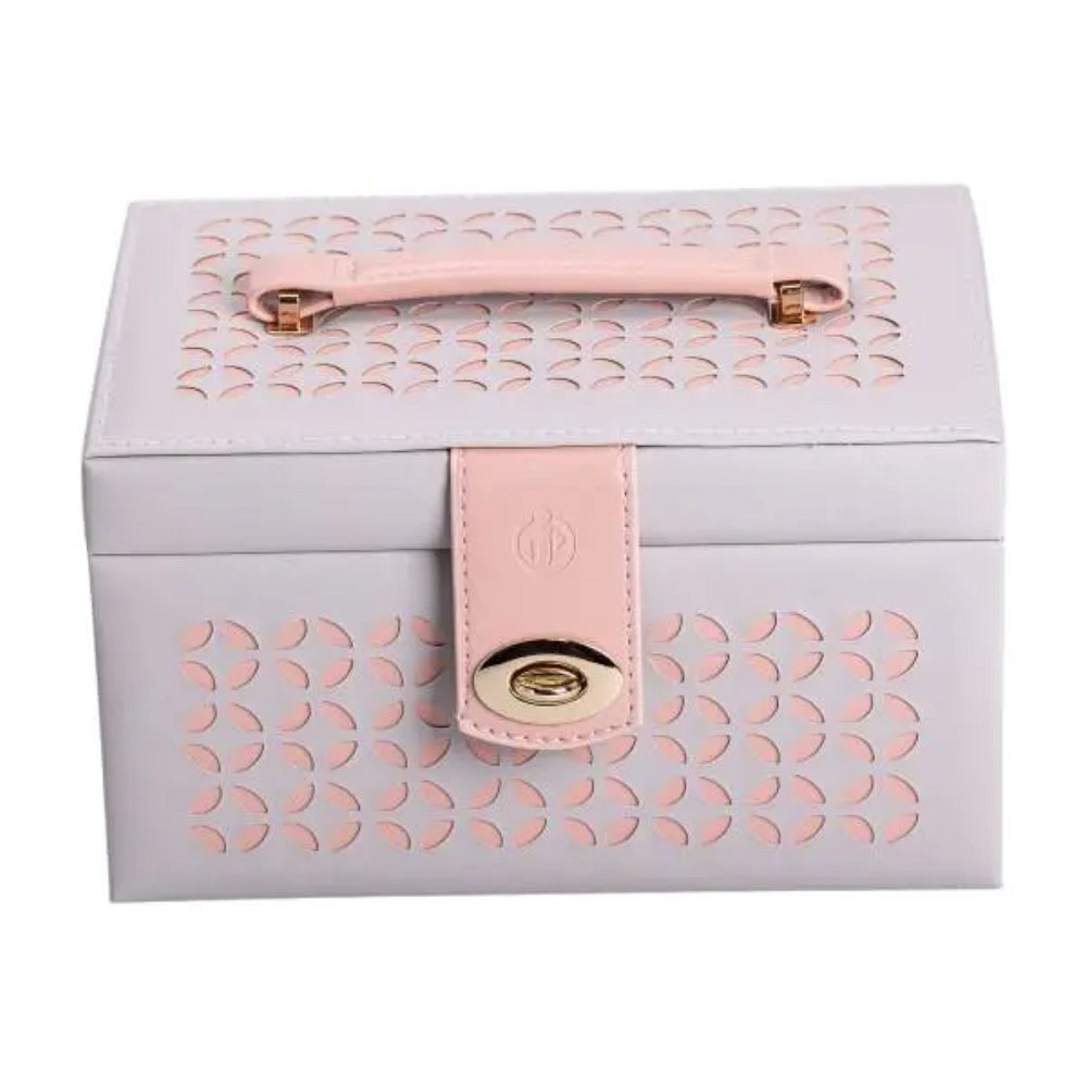 Скринька для прикрас з еко шкіри 3 яруси з дзеркалом органайзер для ювелірних виробів HP-5-17G Коломия - фото 4