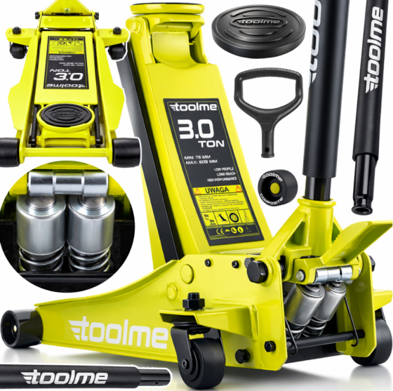 Домкрат подкатной гидравлический 3т 75-505мм Toolme TM007 (Польша) Киев