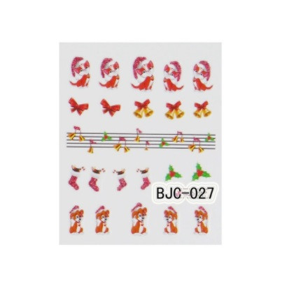 Новогодние слайдеры на ногти с блестками - размер стикера 5*6см, инструкция есть в описании товара Киев - изображение 1