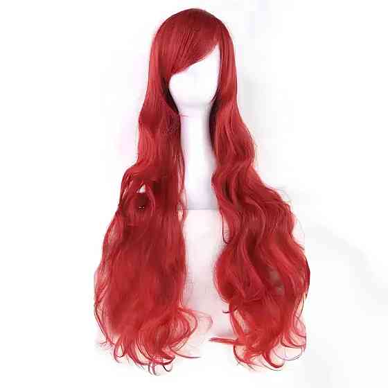Довгі перуки RESTEQ - 80см, Темно-червоне, червоне хвилясте волосся, косплей, аніме Київ