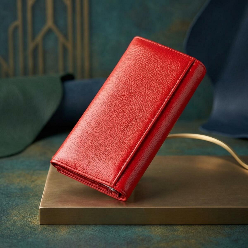 Женский вместительный кошелек ST Leather 18875 Красный Киев - изображение 12