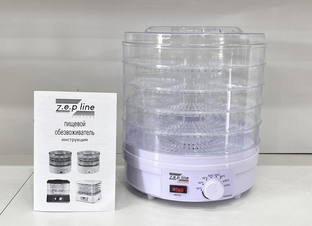Электросушилка Zepline 029, дегидратор для овощей и фруктов, 800Вт, 5 секций, регулировка температуры Одесса - изображение 1