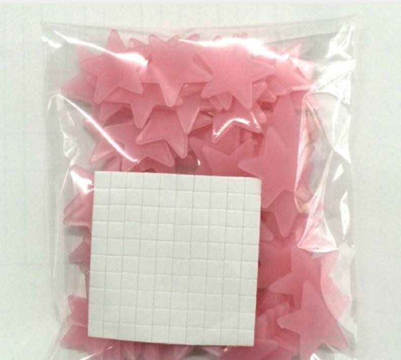 Фосфорні зірочки на стелю 95 штук 3 см рожевий Київ - фото 3