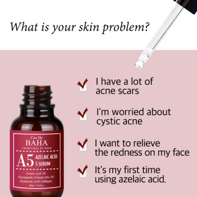 Сыворотка для лица Cos De BAHA A5 Azlaic Acid 5% Serum 30 мл (8809240319109) Винница - изображение 4