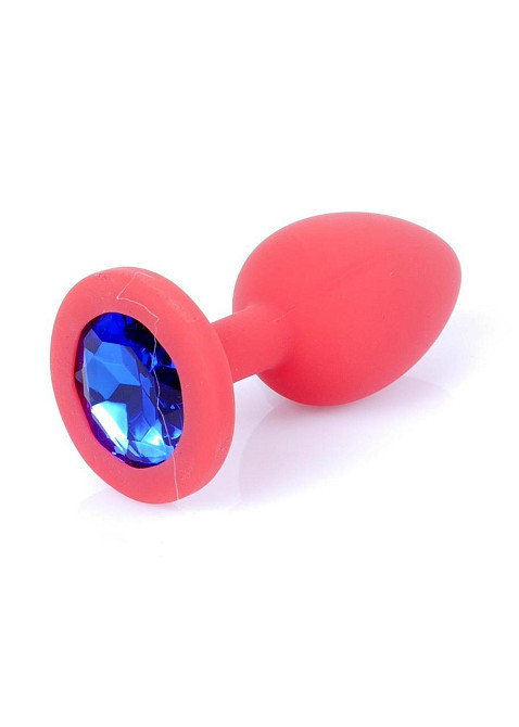 Анальна пробка - Jewellery Silicone Red Plug S Blue Sex Aura Київ - фото 7