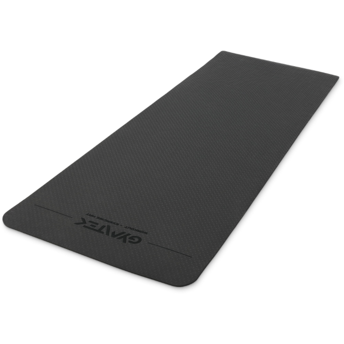 Килимок (мат) для фітнесу та йоги Gymtek Premium TPE 0,5см чорний Київ - фото 8