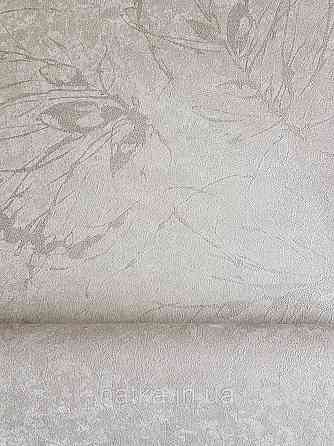 Шпалери метрові вінілові на флізеліні A.S.Creation Sylvana 1.06x10 листя штукатурка коричневе срібло 79125-4 Київ
