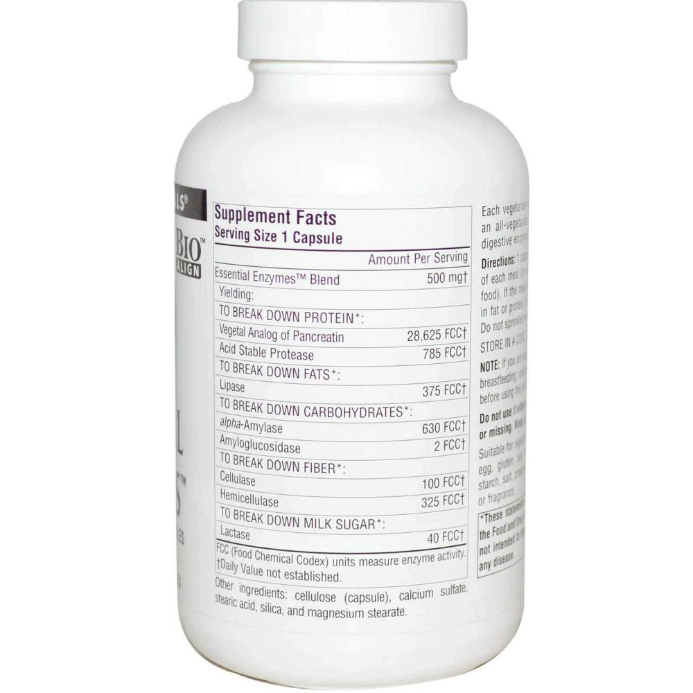Ферменти Source Naturals Essential Enzymes 500 мг, 240 растительных капсул Киев - изображение 4