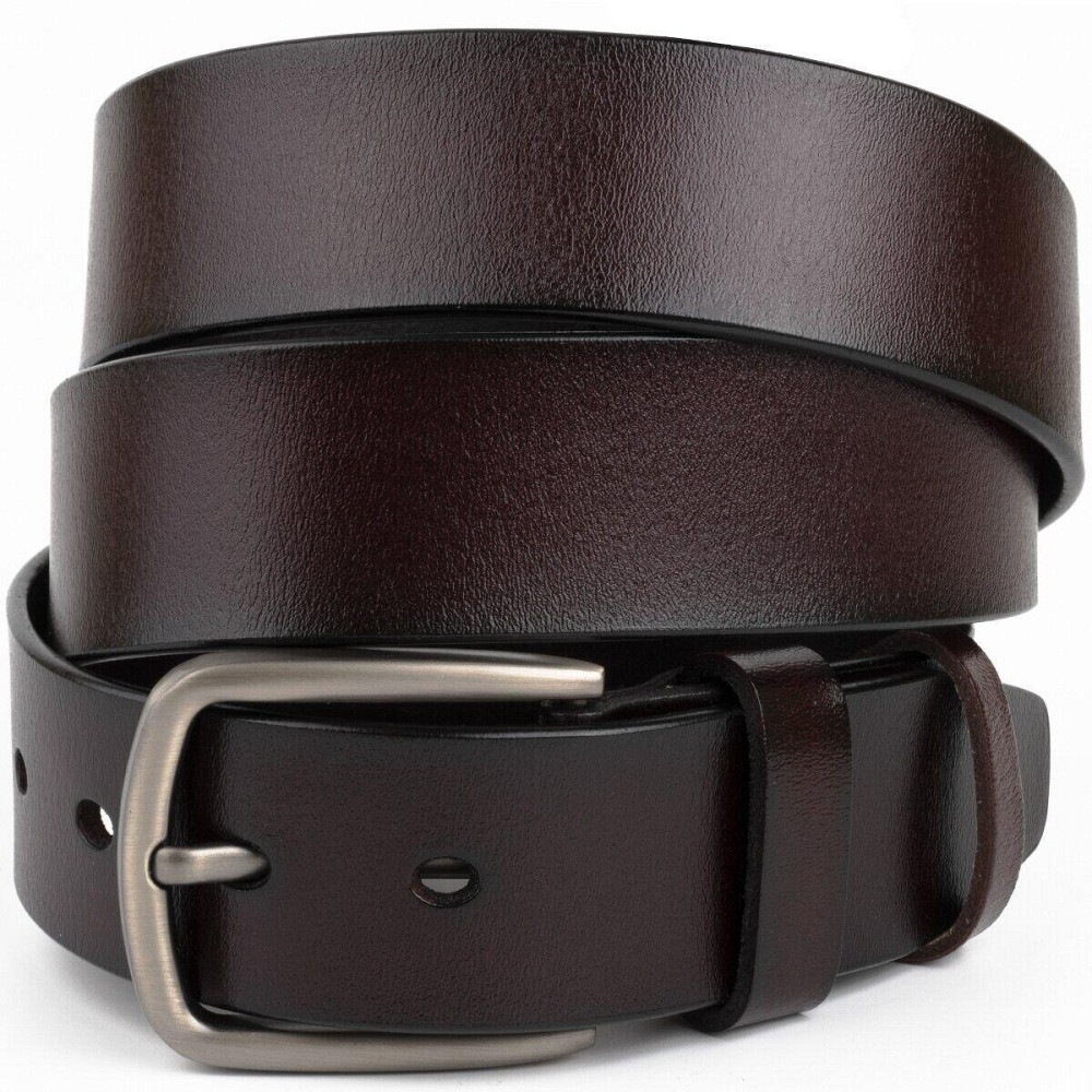 Ремень мужской с затемненной пряжкой механика Vintage 20315 Коричневый Киев - изображение 1