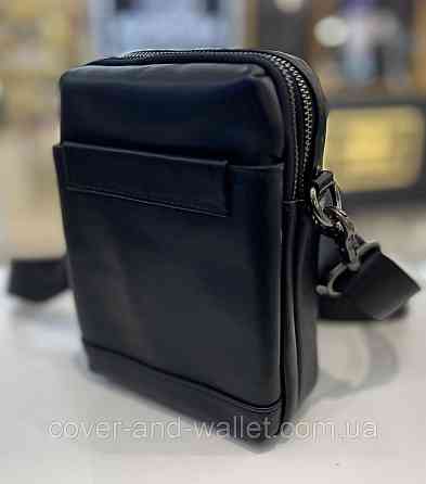 Мініатюрна чоловіча сумка на плече з гладкої шкіри на дві блискавки ST 1631 Київ